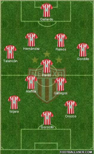 Club Deportivo Necaxa Formation 2014