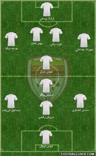 Foulad Khuzestan 4-5-1 football formation