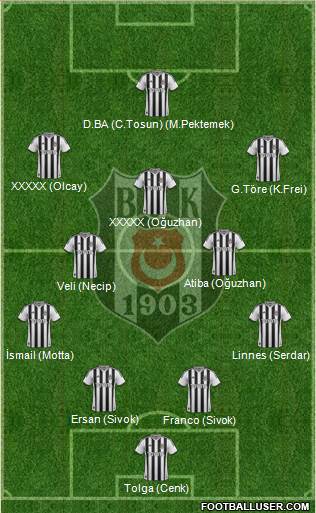 Besiktas JK Formation 2014
