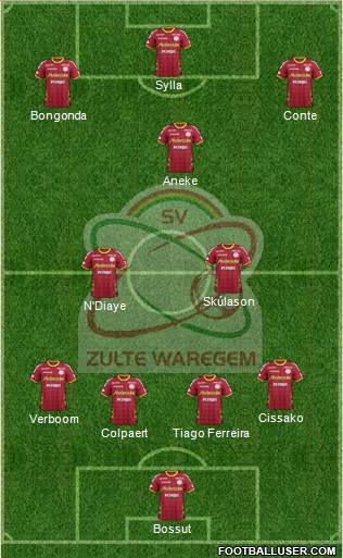 SV Zulte Waregem Formation 2014
