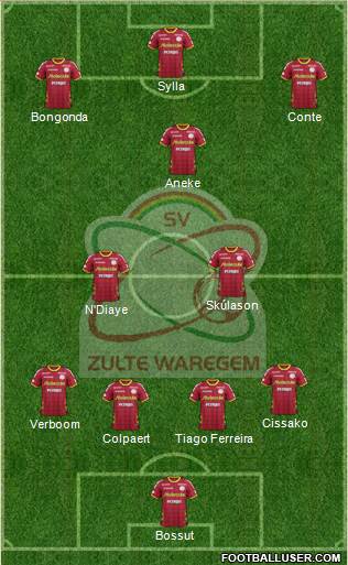 SV Zulte Waregem football formation