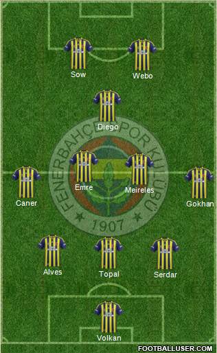 Fenerbahçe SK Formation 2014