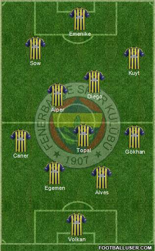 Fenerbahçe SK Formation 2014
