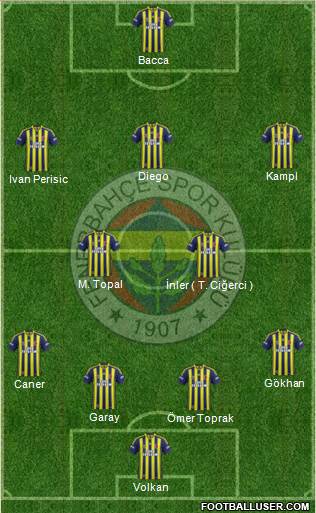 Fenerbahçe SK Formation 2014