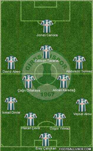 Giresunspor football formation