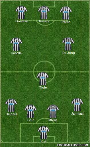 Newcastle United Formation 2014
