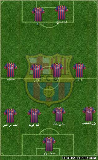 F.C. Barcelona Formation 2014