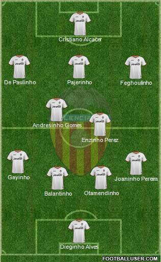 Valencia C.F., S.A.D. Formation 2014