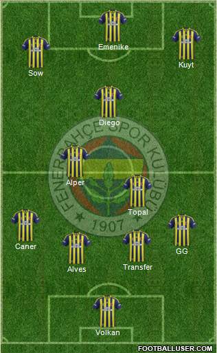 Fenerbahçe SK Formation 2014