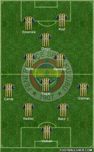 Fenerbahçe SK Formation 2014