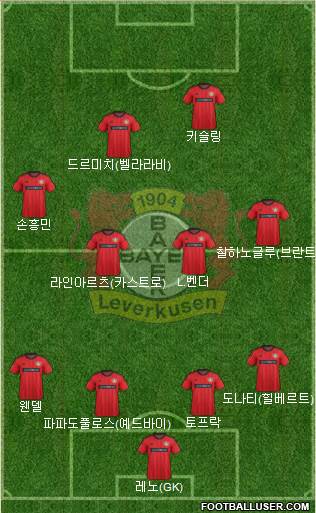 Bayer 04 Leverkusen Formation 2014