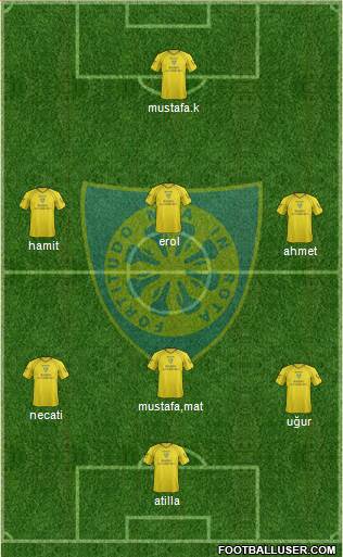 Carrarese 4-4-1-1 football formation