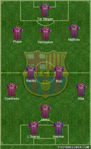 F.C. Barcelona Formation 2014