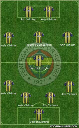 Fenerbahçe SK Formation 2014