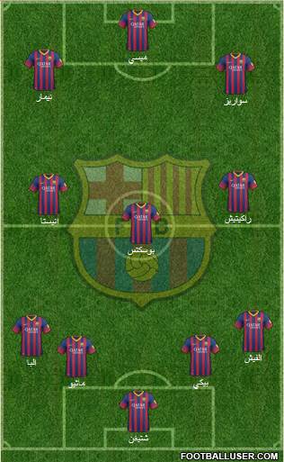 F.C. Barcelona Formation 2014