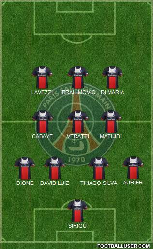 Paris Saint-Germain Formation 2014