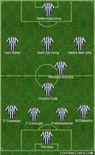 Newcastle United Formation 2014