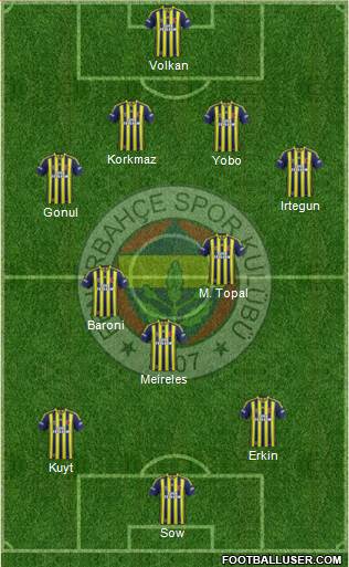 Fenerbahçe SK Formation 2014