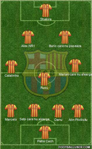 F.C. Barcelona Formation 2014