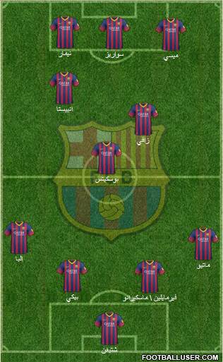 F.C. Barcelona Formation 2014