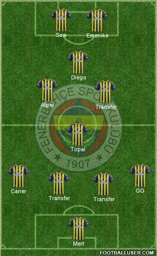 Fenerbahçe SK Formation 2014