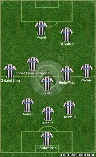 Udinese Formation 2014