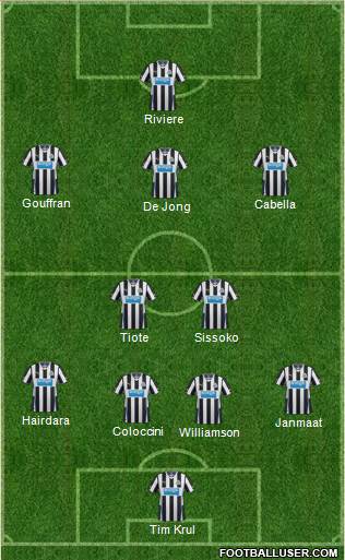Newcastle United Formation 2014
