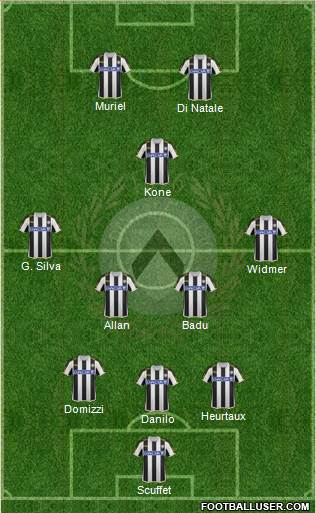 Udinese Formation 2014