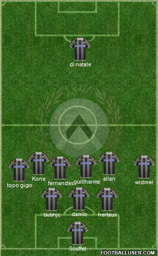 Udinese Formation 2014