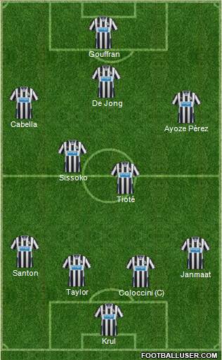Newcastle United Formation 2014