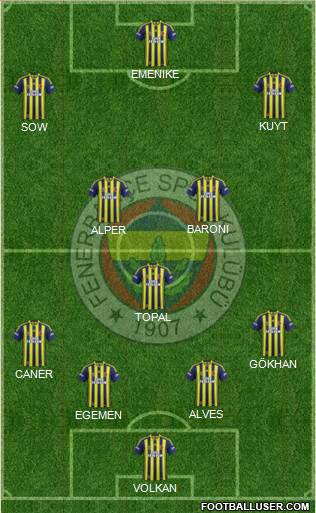 Fenerbahçe SK Formation 2014