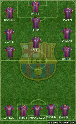 F.C. Barcelona Formation 2014