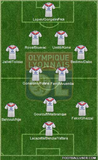 Olympique Lyonnais Formation 2014