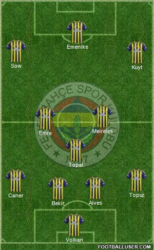 Fenerbahçe SK Formation 2014