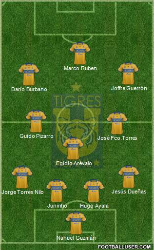 Club Universitario de Nuevo León Formation 2014