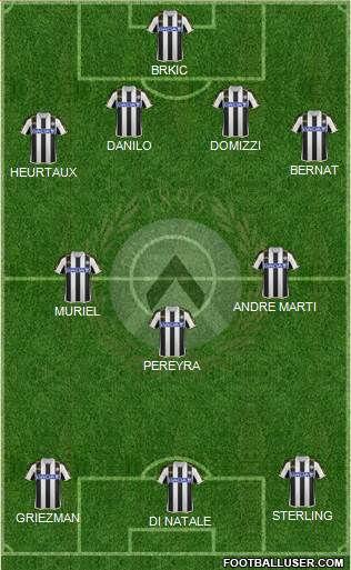 Udinese Formation 2014