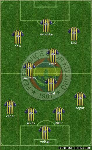 Fenerbahçe SK Formation 2014
