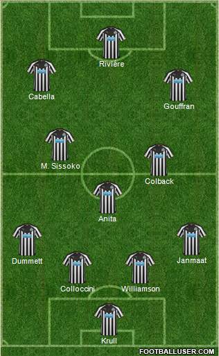 Newcastle United Formation 2014