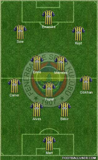 Fenerbahçe SK Formation 2014