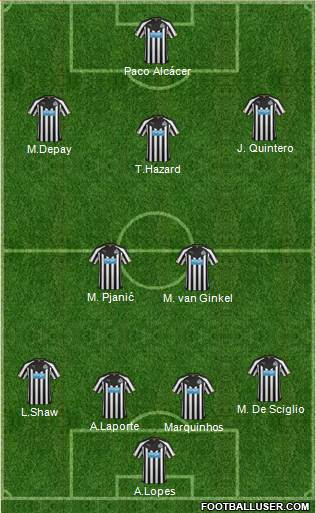 Newcastle United Formation 2014