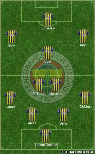 Fenerbahçe SK Formation 2014