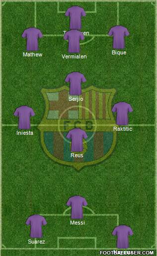 F.C. Barcelona Formation 2014