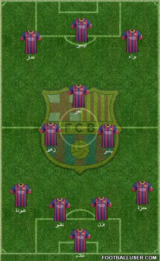 F.C. Barcelona Formation 2014