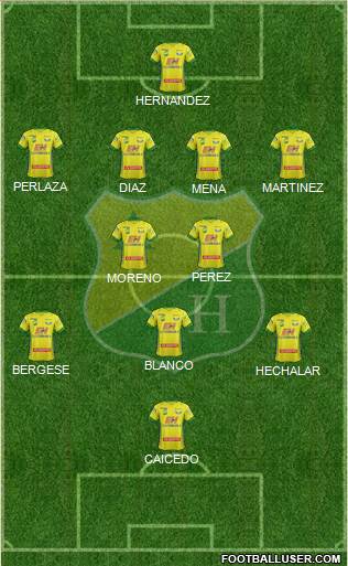 CD Atlético Huila Formation 2014