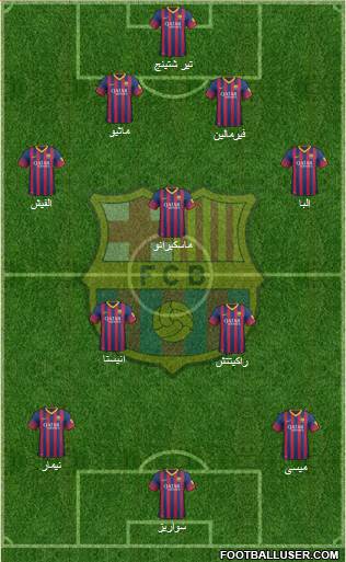 F.C. Barcelona Formation 2014