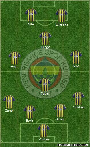 Fenerbahçe SK Formation 2014