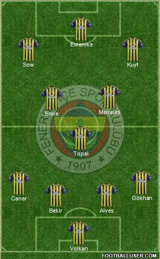 Fenerbahçe SK Formation 2014