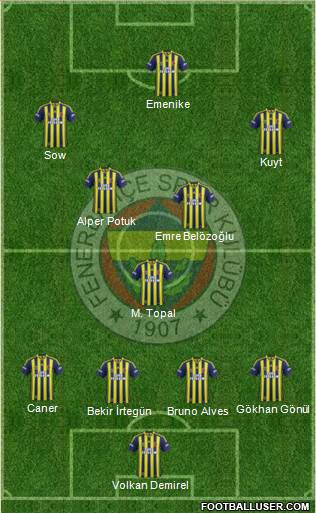 Fenerbahçe SK Formation 2014