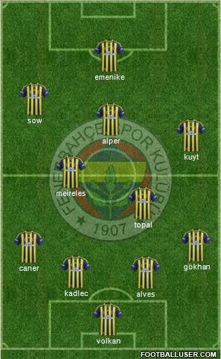 Fenerbahçe SK Formation 2014