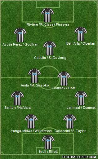 Newcastle United Formation 2014